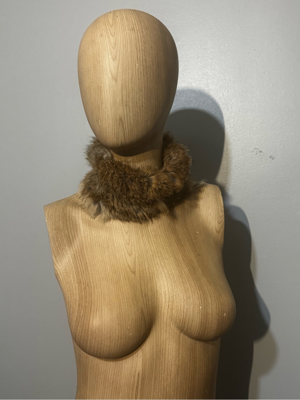 Faux Fur Neck Warmer Xfinity Scarf  - Brown